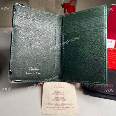 Best Replica Cartier Business card holder Blackish green